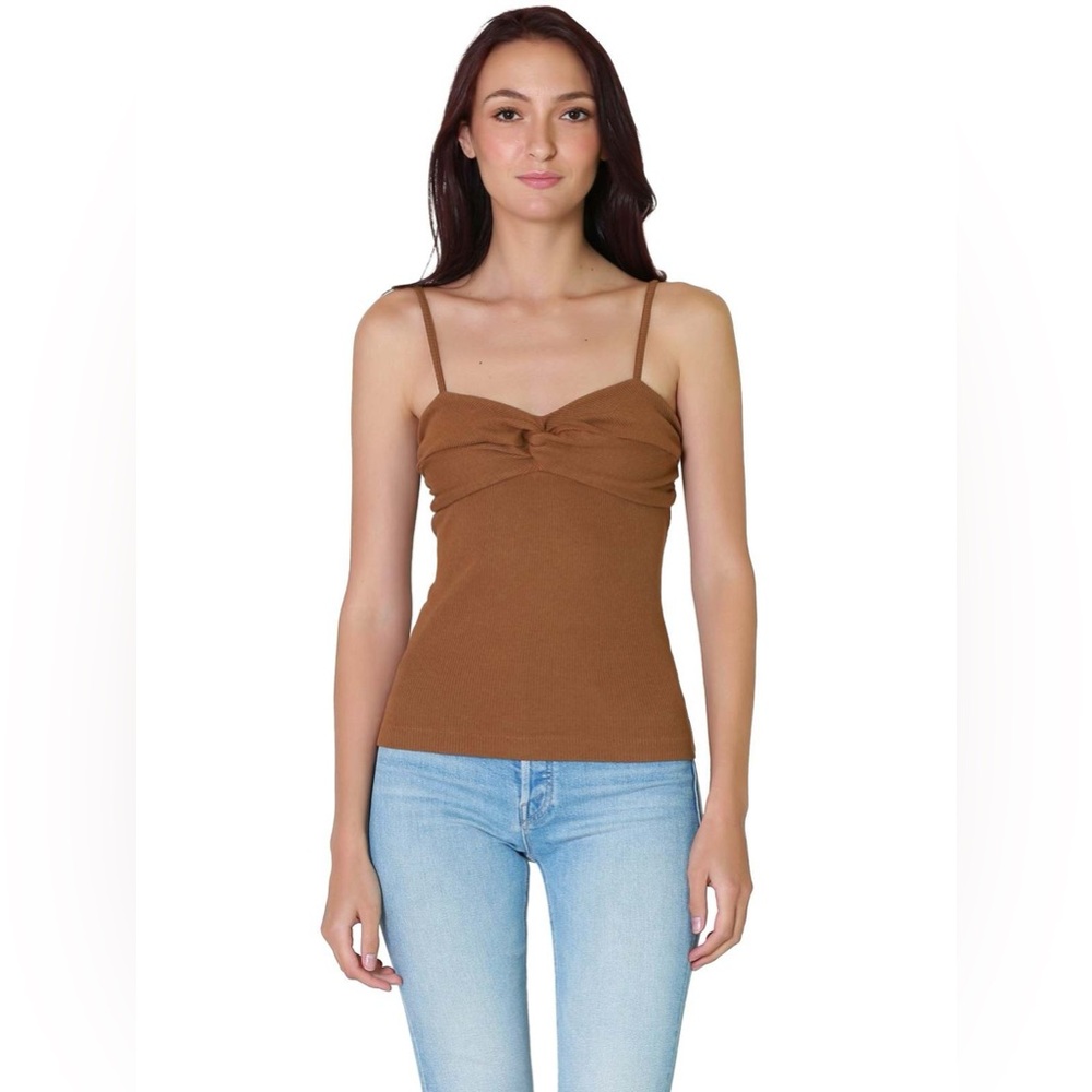 Citizens Of Humanity Emi Twist Cami tank top camisole Malt Ball top ribbed NWT